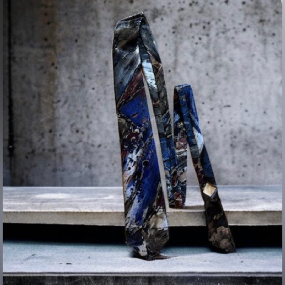 Italian All Silk Handmade Mens TIe 55" Colorful Tie - Picture 5 of 13